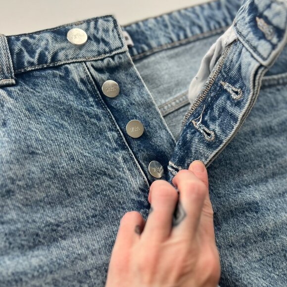 Ripped High Rise Denim Short - Picture 4 of 5